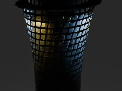Low Poly Glass Building Free low-poly 3D model