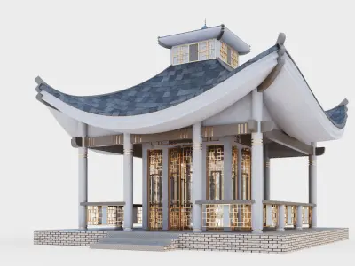 Chinese Style Pavilion Gazebo 3D model
