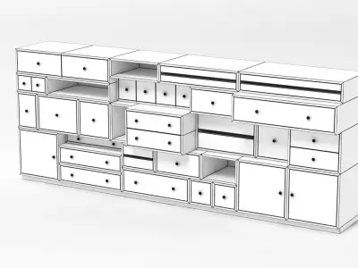 Designer Dresser Unit 3D model