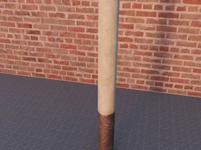 German Suburban Street light Low-poly 3D model