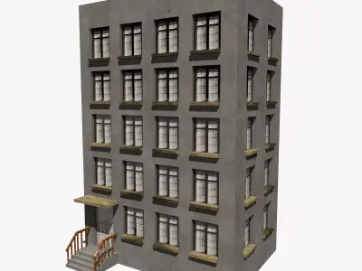 Residential Five Floor Building  3D model