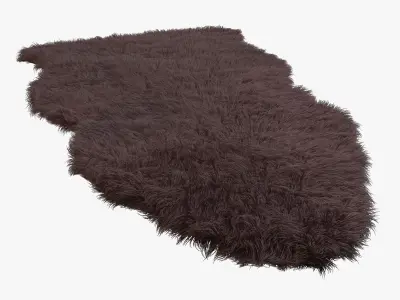 Artificial Sheepskin brown 3D model