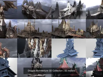 Dragon Architecture 3D Collection 3D Model Pack