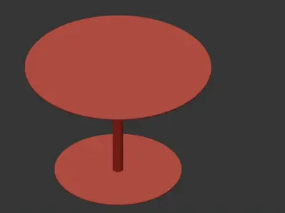 SIDE TABLE SNOW MARBLE ROUND 3D model