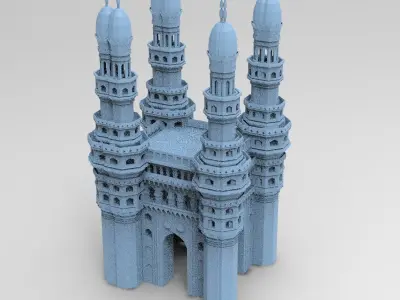 Evil Vizier Tower with Alien Pillar ruins  3D model