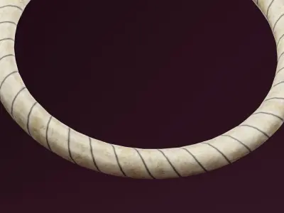 Golden Band Jewlery Low-poly 3D model