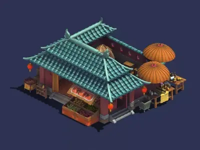 Beijing City - grocery store 96 3D model