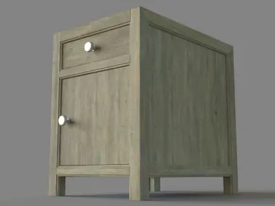 Living Room Surfrider Chairside Chest 3D model