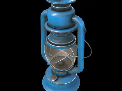 Hurricane Lantern - Storm Lamp Low-poly 3D model