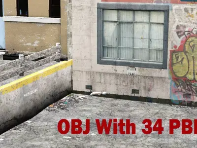 Crime Town All Setup Place 3D Model Low-poly 3D model