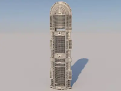 futuristic skyscraper 3D model