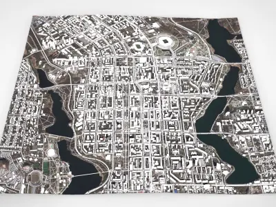 Cityscape Donetsk Ukraine 3D model