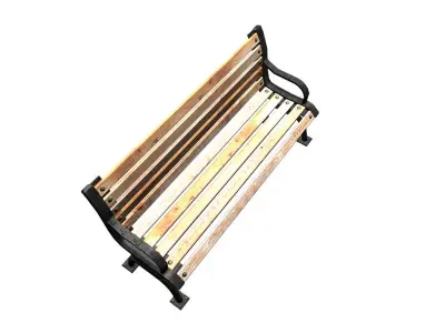 Iron Park Bench Low-poly 3D model