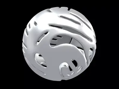 Abstract Sphere v14 002 Low-poly 3D model