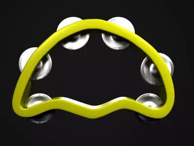 Tambourine metal ring 3D model