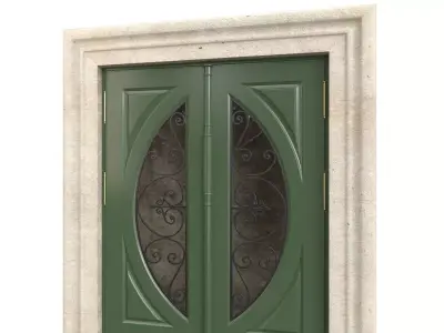 Entrance classic door 145 3D model