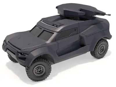  Armored Tactical Ground Interceptor Vehicle Rigged 