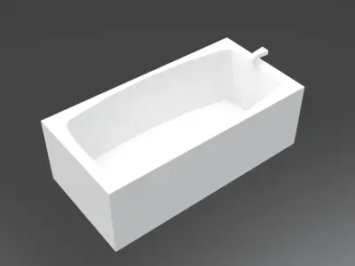 Tub for bathroom minimal for architects and designers Low-poly 3D model