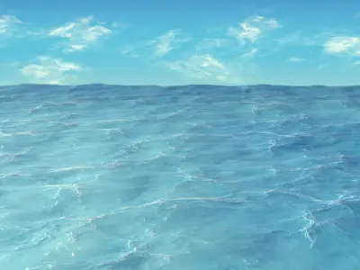 Looped Animated Ocean -- Blender Cycles 3D model