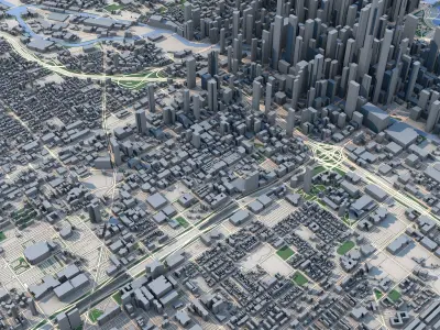 Chicago City United States 3D model