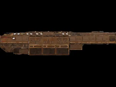 Star Trek Batris Talarian Freighter Starship 3D model