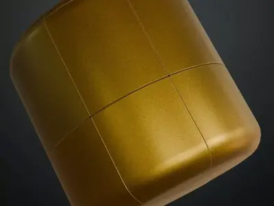 Powered Metal Golden Design PBR Seamless Texture