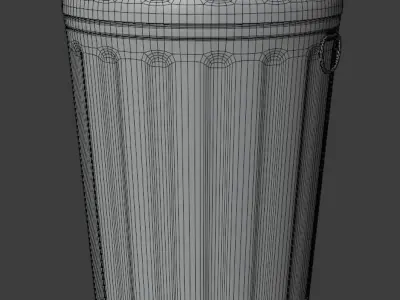 Outdoor Trash Can 3D model