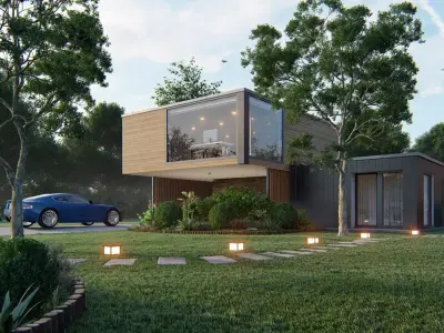 Lumion exterior animation Low-poly 3D model