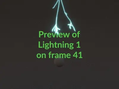 Animated Lightning v1 Low-poly 3D model