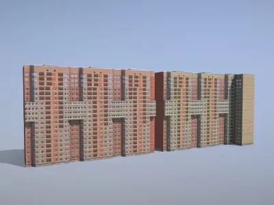 MSK Building 01 Low-poly 3D model