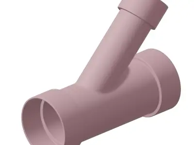 Plastic Plumbing Reducing Y Fitting Toy 3D model