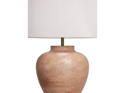 Corfu Table Lamp with Drum Shade by Crate and Barrel 3D model