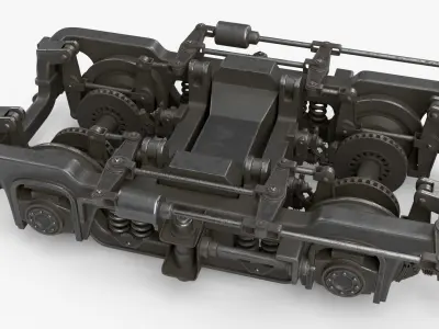  Freight Car Suspension Vehicle Component Grey Old 