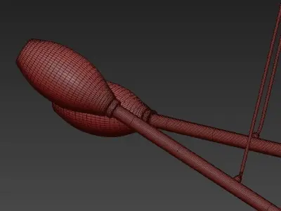 Batons Chandelier 3D model