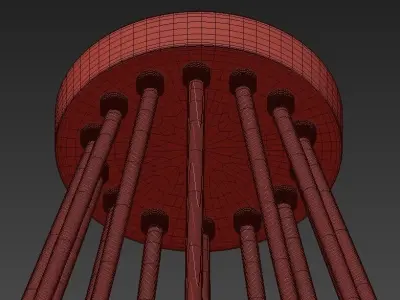 Callisto gold chandelier 3D model