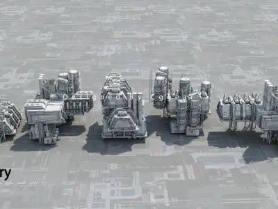 Scifi City Building  Factory Units Vol 6 3D model