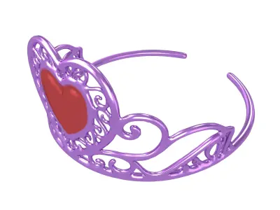 Heart Tiara v1 006 Low-poly 3D model