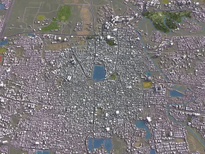 Vadodara - 3D City Model Low-poly 3D model