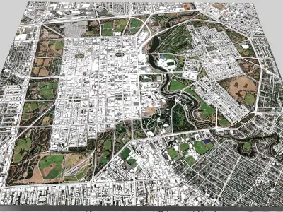 Cityscape Adelaide Australia 3D model