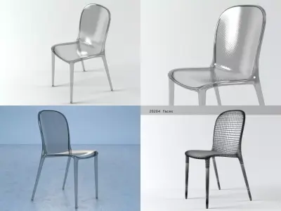 Thalya four chairs 3D model