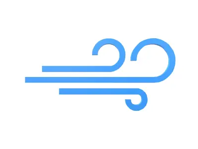 Weather Wind Symbol v1 003 Low-poly 3D model