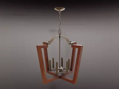 Modern 3D Ceiling Light Low-poly 3D model