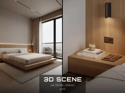 AR-25042 Mirad - Bedroom 3D Scene 3D model