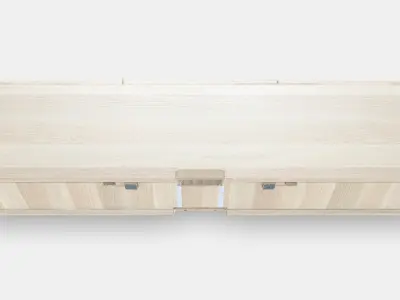 BESTA TV bench with doors 13 Low-poly 3D model