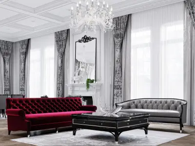 Interior Scene-2 for 3D Studio MAX and Corona Renderer  3D model