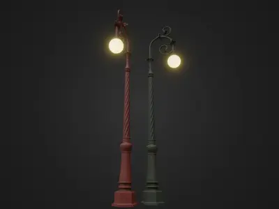 Street Light 24 Low-poly 3D model