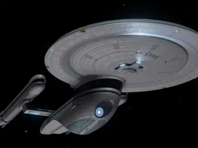 USS Excelsior Replica from Star Trek III Low-poly 3D model