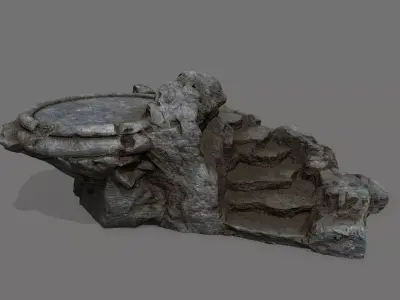 Ladder Ruin Low-poly 3D model 6