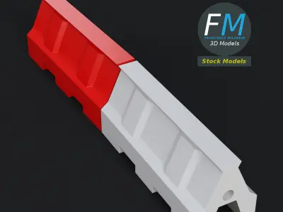 Plastic barriers 3D model