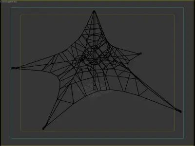 Pyramid Rope Climbing Structure for Playgrounds 3D model